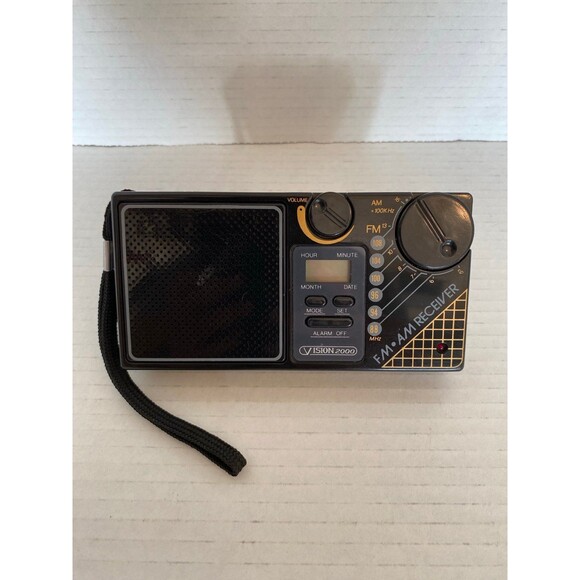 Travelers AM/FM Portable Pocket Size Radio with LCD Alarm Clock Model MFR-88 - Picture 1 of 8
